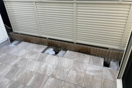 奈良県奈良市 Y様邸のエクステリア工事・門柱の施工前-02
