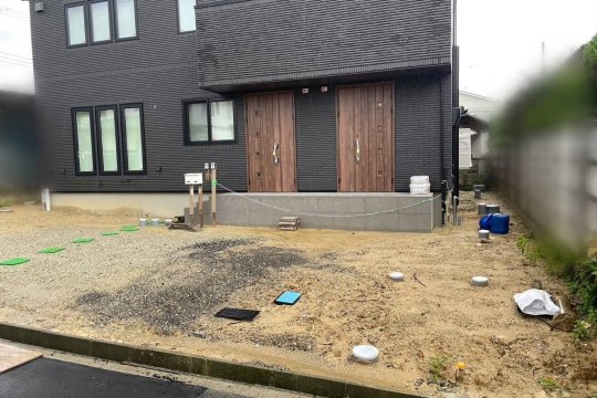 奈良県奈良市 Y様邸のエクステリア工事・駐車場の施工前-01