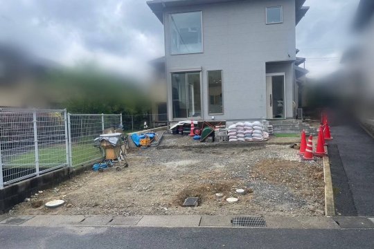 大阪府松原市 N様邸の新築外構工事・駐車場の施工前-01