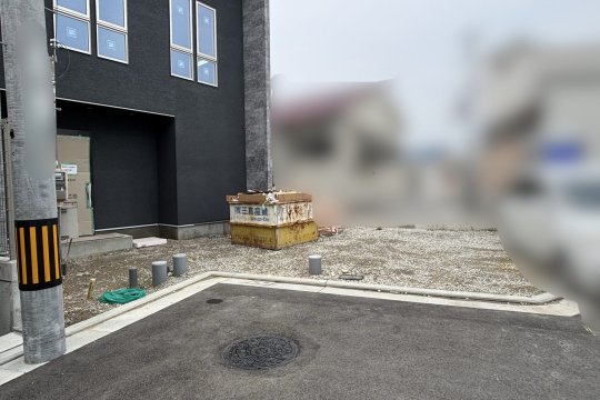 大阪府堺市 Ⅰ様邸の新築外構工事・駐車場の施工前-02