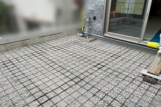 大阪府堺市 Ⅰ様邸の新築外構工事・タイルデッキの施工前-03
