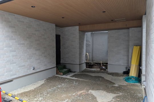 大阪府大阪市港区 A様邸の新築外構工事・駐車場の施工前-02