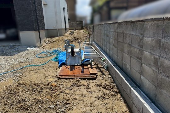 奈良県奈良市 N様邸の新築外構工事・アプローチの施工前-02